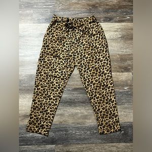 NWT Francesca's Cheetah Print Silky Pants